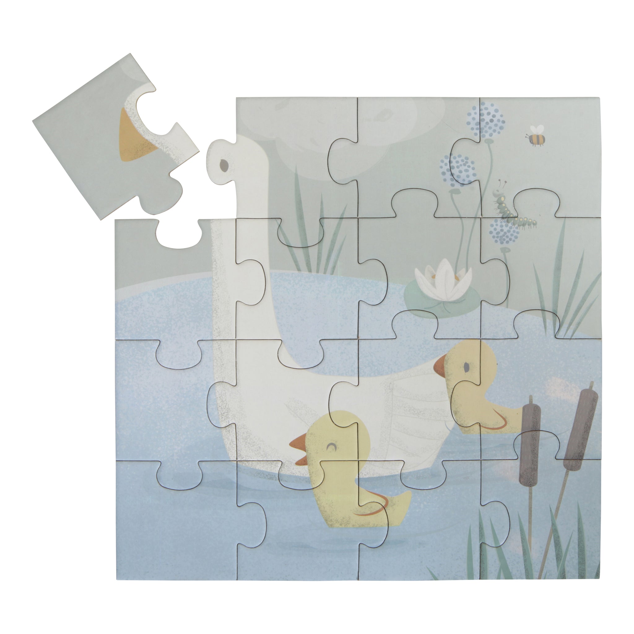 Puzzle 4 in 1 goose din carton FSC - Little Dutch