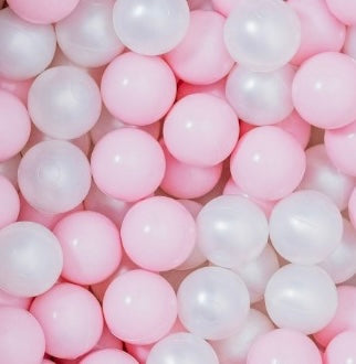 Piscina soft grey cu mingi pearl pink - Mini Be
