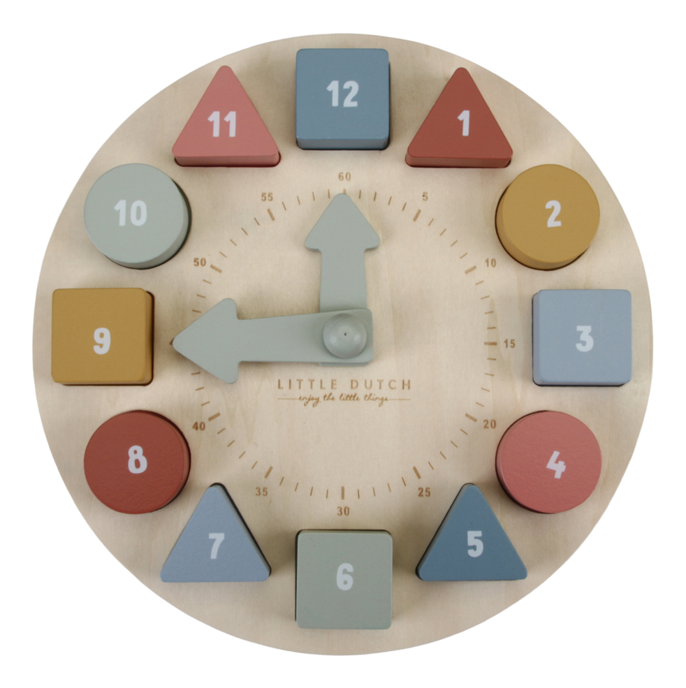 Puzzle 3d tip ceas din lemn - Little Dutch