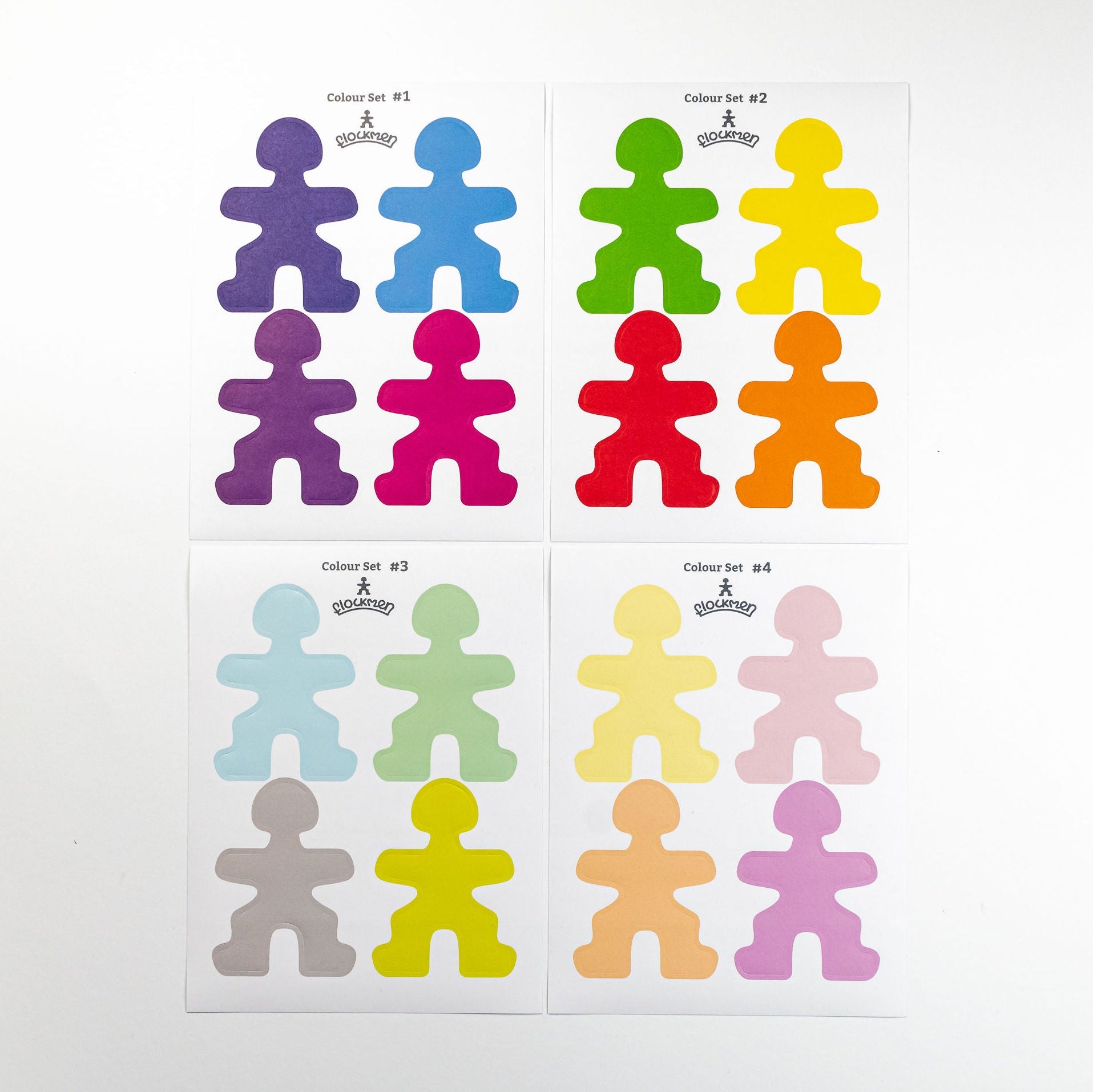 Set de autocolante colorate - (16 buc) -  Flockmen