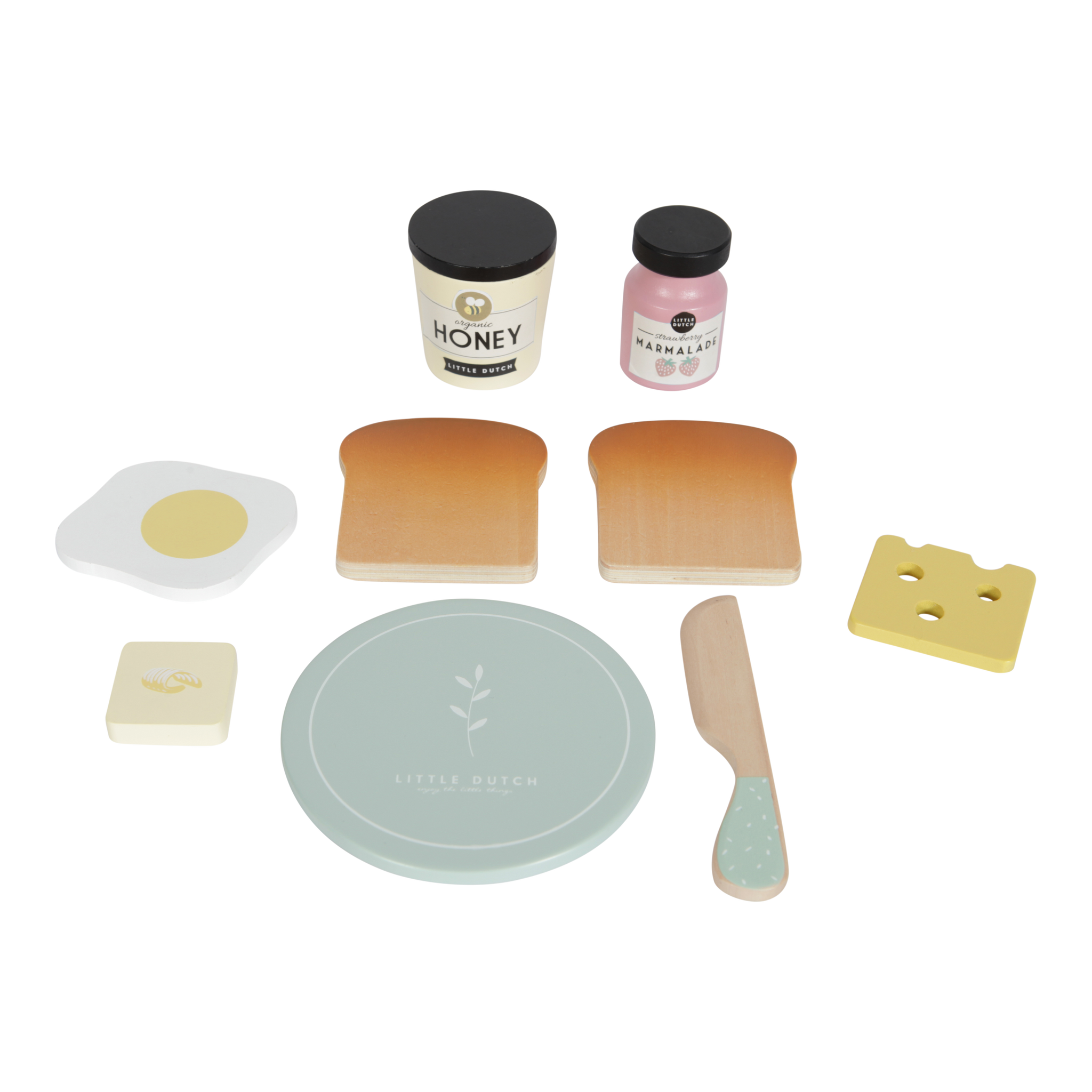 Toaster paine din lemn cu accesorii si functie pop-up - Little Dutch