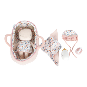 Set papusa bebelus Rosa cu accesorii - Little Dutch