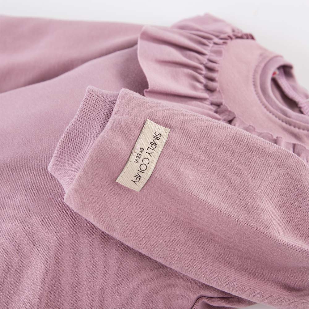 Bluza Tiffany cu volane lila - Simply Comfy
