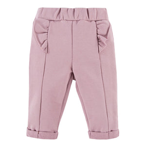 Pantaloni Tiffany cu volane lila  - Simply Comfy